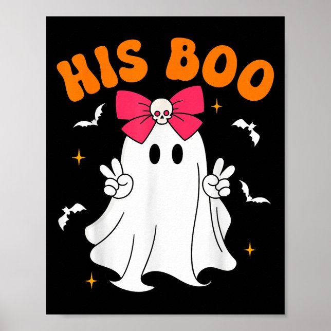 Her Boo &amp; His Boo Funny Matching Halloween Cou Poster (Framsidan)