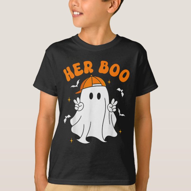 Her Boo &amp; His Boo Funny Matching Halloween Cou T Shirt (Framsida)