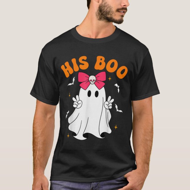 Her Boo &amp; His Boo Funny Matching Halloween Cou T Shirt (Framsida)