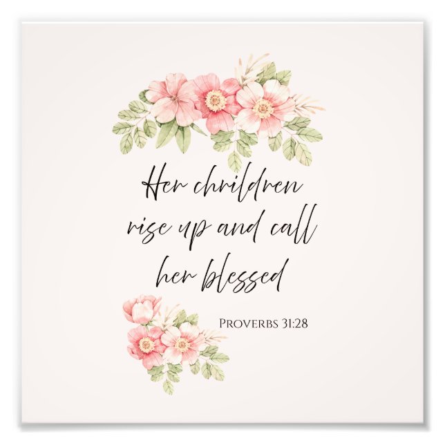 Her children rise up and call her blessed  fototryck (Framsidan)