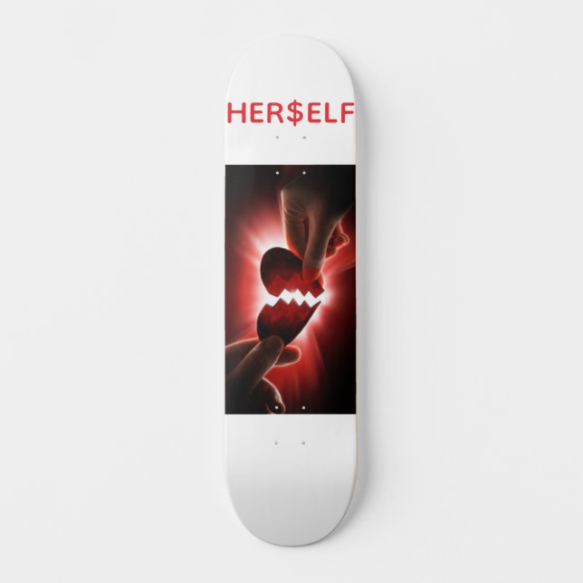 HER$ELF MINI SKATEBOARD BRÄDA 18,5 CM (Framsida)