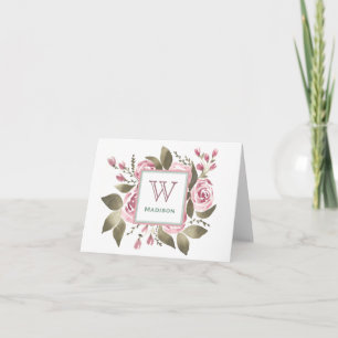 Her Favorite Ro Monogram Notecard Anteckningskort