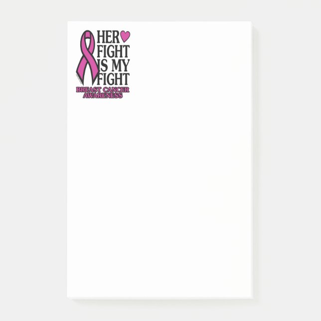 Her Fight...Breast Cancer Post-it Block (Framsida)