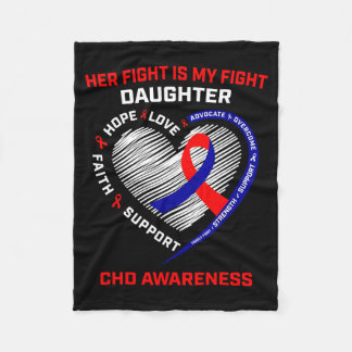 Her Fight Daughter Chd Awareness Heart Disease Gra Fleecefilt