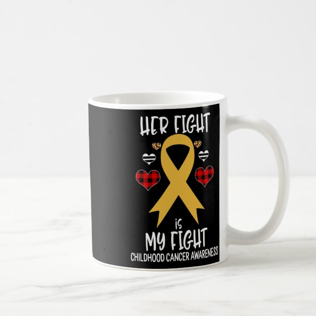 Her Fight Is My Fight Childhood Cancer Awareness B Kaffemugg (Höger)