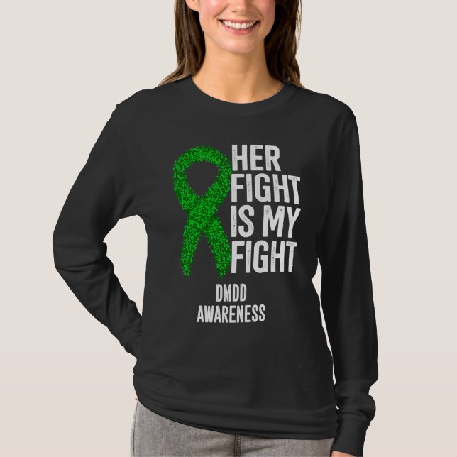 Her Fight Is My Fight DMDD Awareness T Shirt (Framsida)