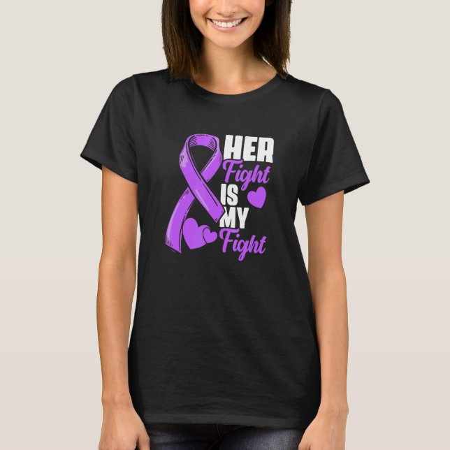 Her Fight Is My Fight Epilepsy Survivor Epilepsy A T Shirt (Framsida)