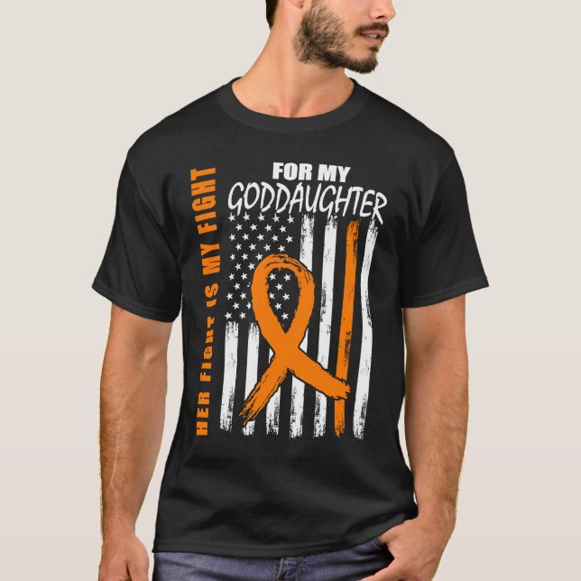 Her Fight Is My Fight Goddaughter Leukemia Awarene T Shirt (Framsida)
