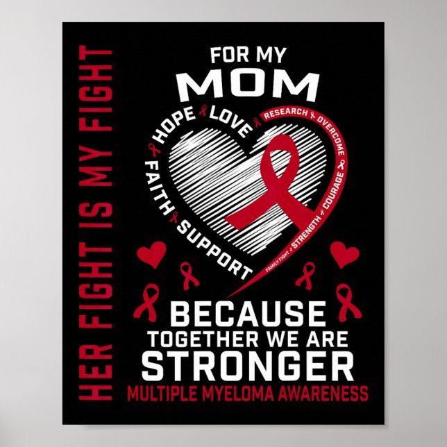 Her Fight Is My Fight Mom Multiple Myeloma Awarene Poster (Framsidan)