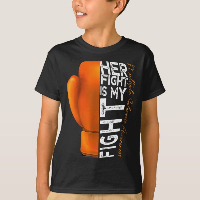 Her Fight Is My Fight Multiple Sclerosis Awareness T Shirt (Framsida)