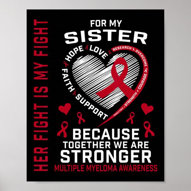 Her Fight Is My Fight Sister Multiple Myeloma Awar Poster (Framsidan)