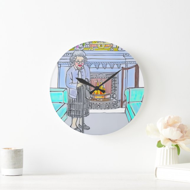 Her Majesty, Queen Elizabeth II Stor Klocka (Hem)