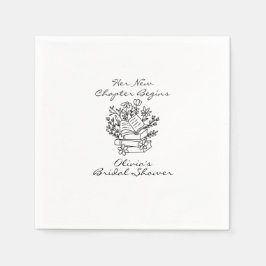 Her New Chapter Begins Book themed Bridal Shower Pappersservett