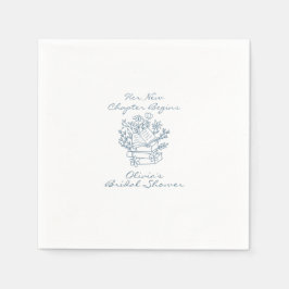 Her New Chapter Begins Book themed Bridal Shower Pappersservett