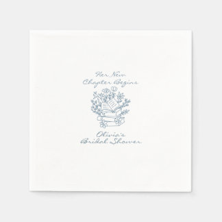 Her New Chapter Begins Book themed Bridal Shower Pappersservett