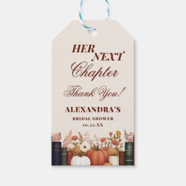 Her Next Chapter Book Theme Bridal Shower Favor Presentetikett