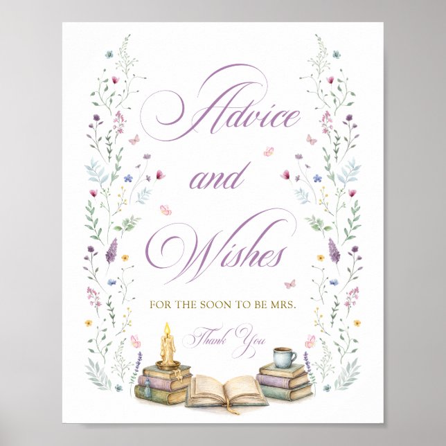 Her Next Chapter Bridal Shower Advice and Wishes  Poster (Framsidan)