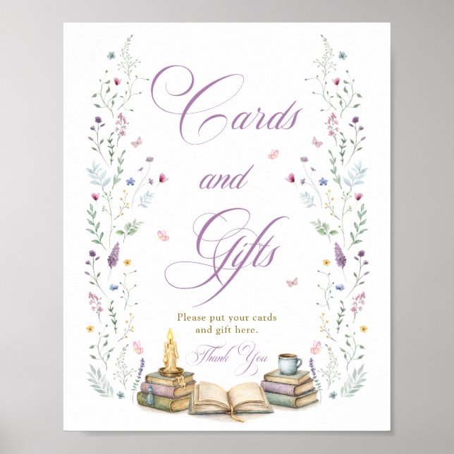 Her Next Chapter Bridal Shower Cards and Gifts Poster (Framsidan)