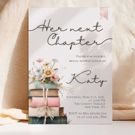 Her Next Chapter Bridal Shower Invitation, Book  Inbjudningar