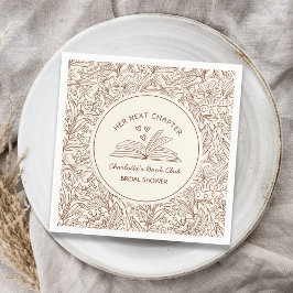 Her Next Chapter Brown Book Club Bridal Shower Pappersservett