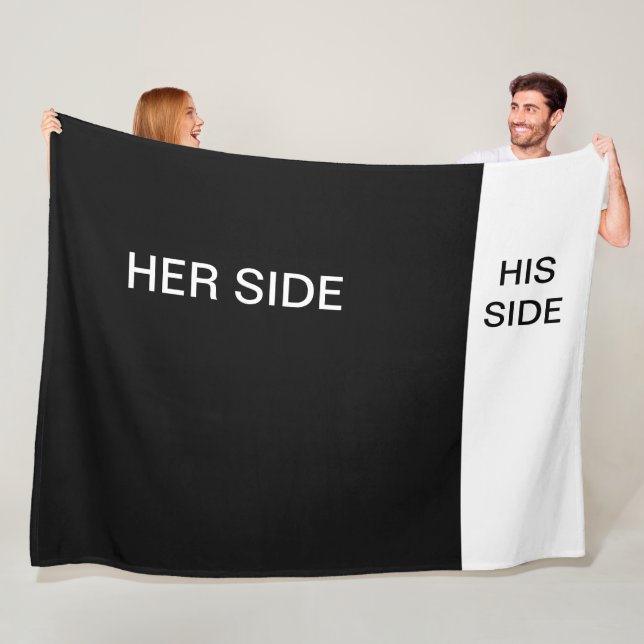 HER Side, HIS Side Fleece Blanket (På plats)