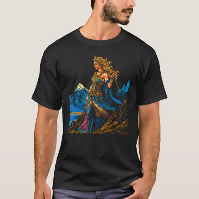 Hera Greek Mythology Goddess T Shirt (Framsida)