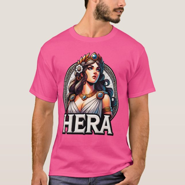 Hera Grekiska guddess Mythology Ancient Greece T Shirt (Framsida)