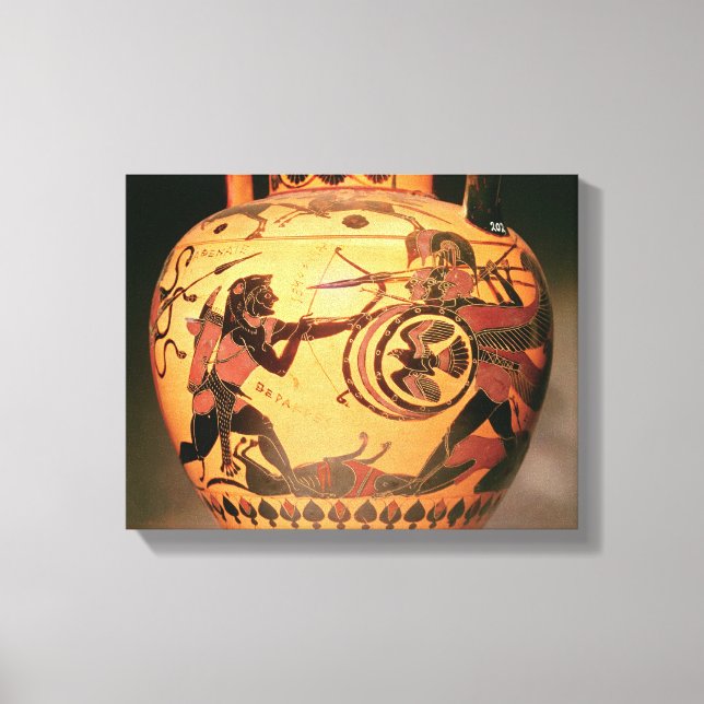 Heracles som kämpar mot Geryon Canvastryck (Framsida)