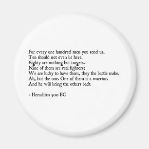 Heraclitus citationstecken magnet