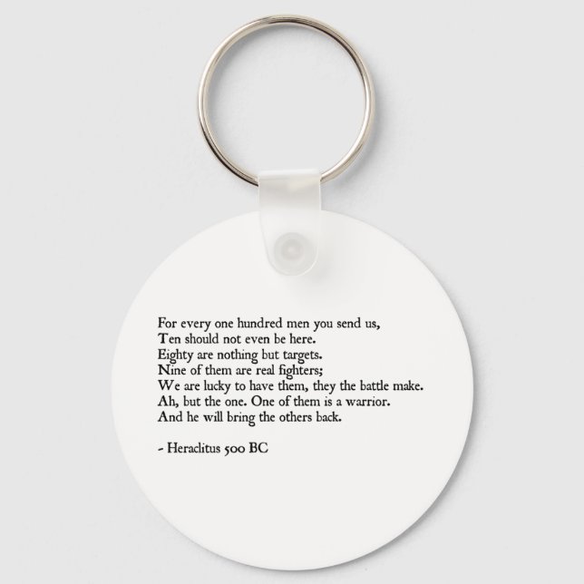 Heraclitus Quote Nyckelring (Framsida)