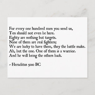 Heraclitus Quote Vykort