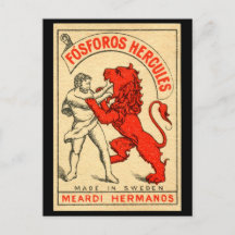 Herakles Kamper mot det Lejona vykortet Nemean