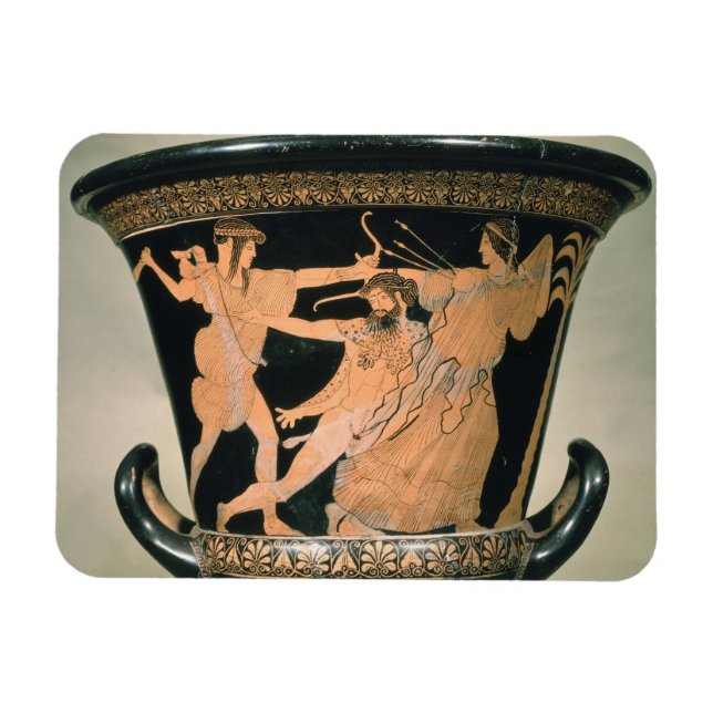 Herakles Struggling, detalj från en attisk röd knu Magnet (Horisontell)