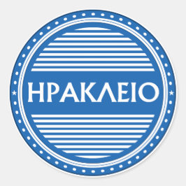 Heraklion City Pride Emblem – Grekisk identitet Runt Klistermärke
