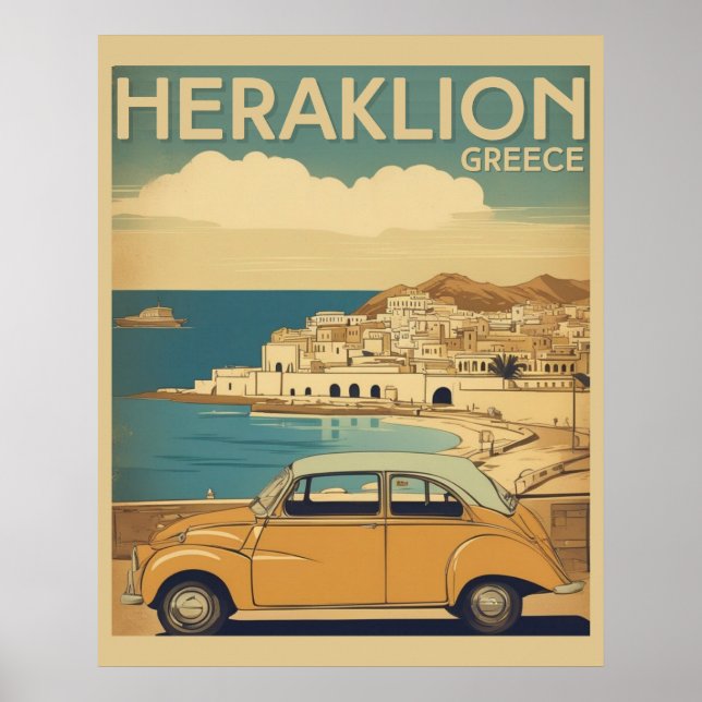 Heraklion, Iraklio. Poster (Framsidan)