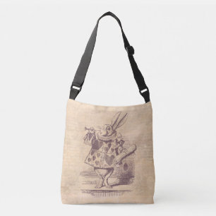 Herald White Rabbit Vintage Alice i Wonderland Axelväska