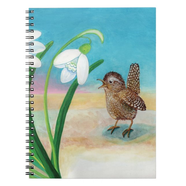 Heralder i vår - Wrenfåglar och snöfall Anteckningsbok (Framsidan)