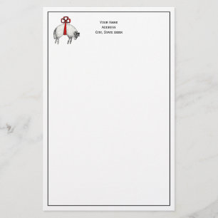 Heraldic Banded Ull Ram Sheep Vapensköld Emblem Brevpapper
