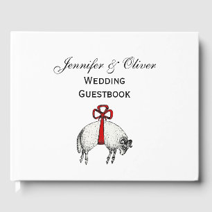 Heraldic Banded Ull Ram Sheep Vapensköld Emblem Gästböcker