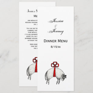 Heraldic Banded Ull Ram Sheep Vapensköld Emblem Inbjudningar
