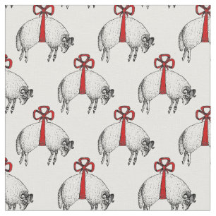 Heraldic Banded Ull Ram Sheep Vapensköld Emblem Tyg