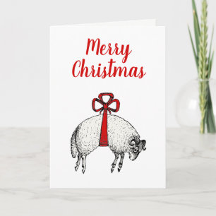 Heraldic Banded Ull Ram Sheep Vapensköld jul Helgkort