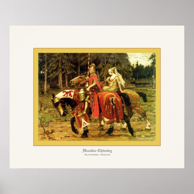 Heraldic Chivalry ~ Alphonse Mucha Poster (Framsidan)