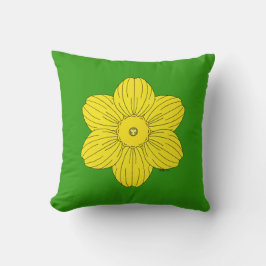 Heraldic Daffodil Kudde