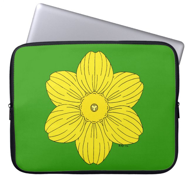 Heraldic Daffodil Laptop Sleeve (Framsidan)
