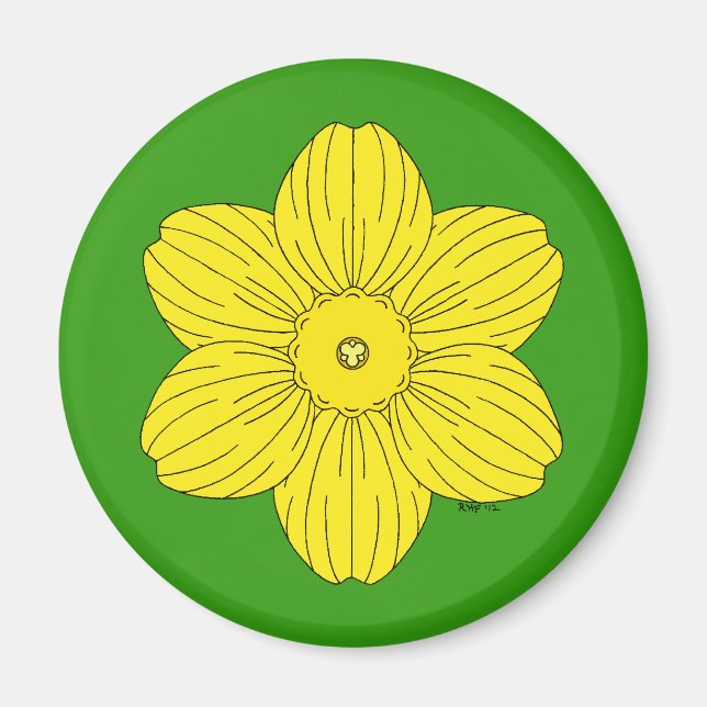 Heraldic Daffodil Magnet (Framsidan)