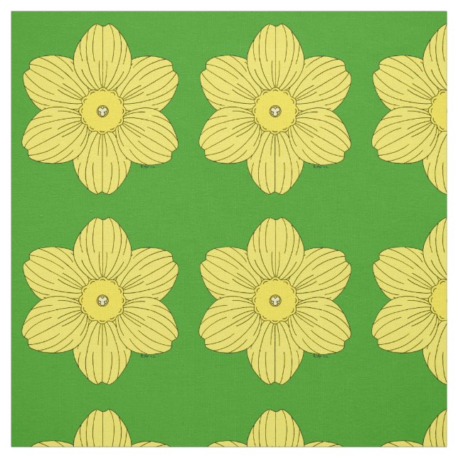 Heraldic Daffodil Tyg (Provkarta)