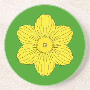 Heraldic Daffodil Underlägg Sandsten