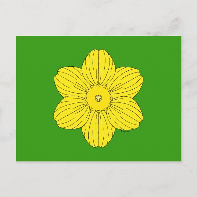 Heraldic Daffodil Vykort (Framsida)