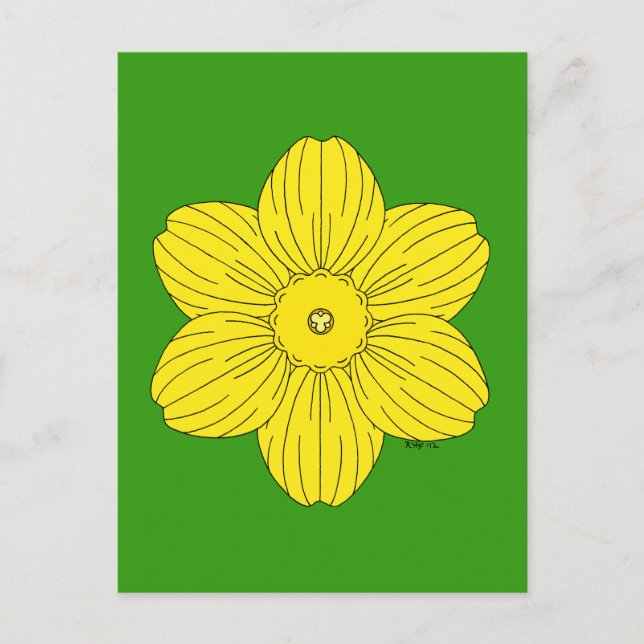 Heraldic Daffodil Vykort (Framsida)